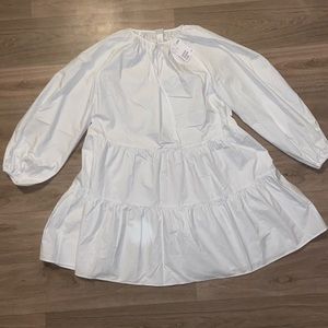 White HM long sleeve dress/ blouse